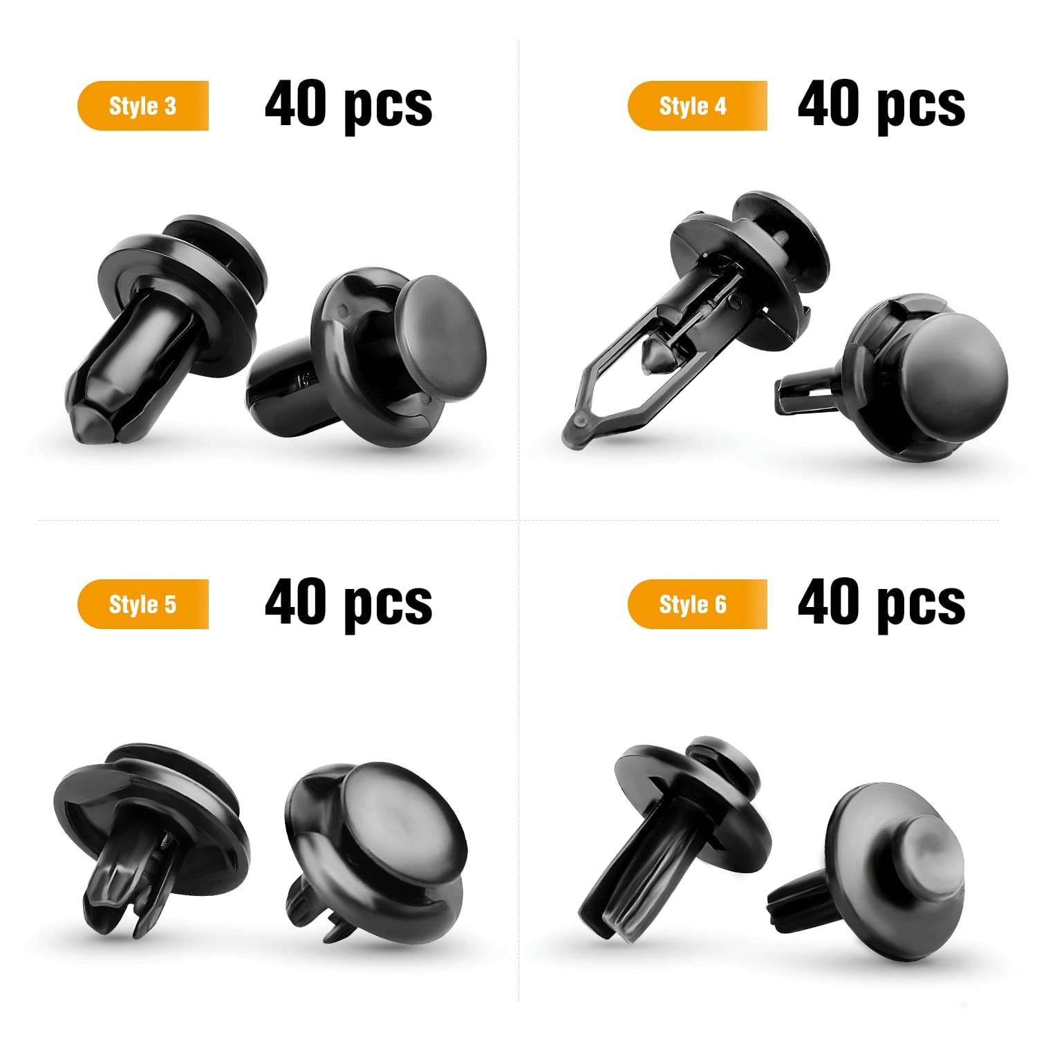 New Universal 240PCS Expansion Screws Kit Bumper Push Rivet Fasteners Retainer Car Auto Clips