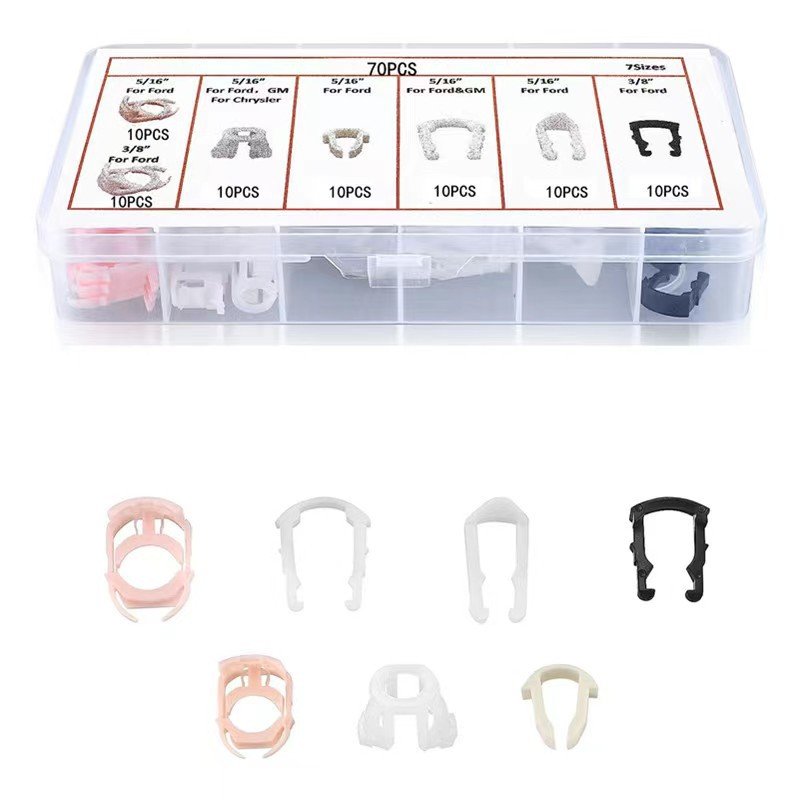 70pcs Fuel Line Retainer Clip for Ford GM 7L3Z-9S317-A 7L3Z-9S317-B 15638098 4F1Z-9A317-AA N802239S 2F1Z-9A317-BA
