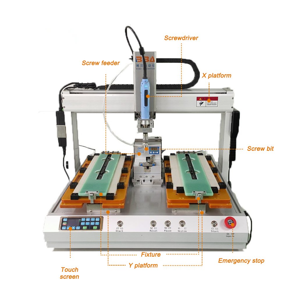 BBA desktop XYZ auto screw fastening robot auto screwdriver machine machine automatic fixing screw robot for assembly line