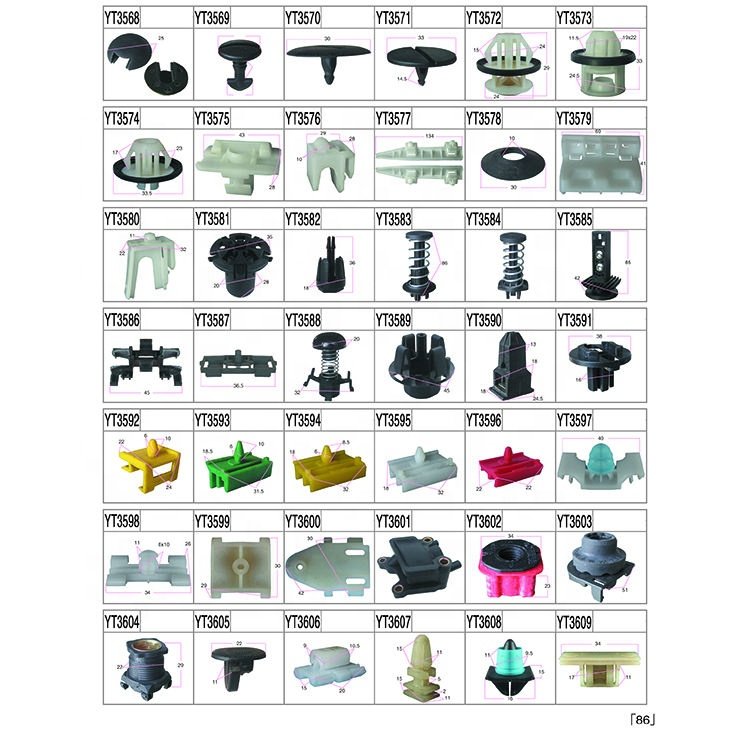 Auto Fastener Clip Car Body Push Retainer Pin Rivet Bumper Panel Wheel Retainer Tree Fastener