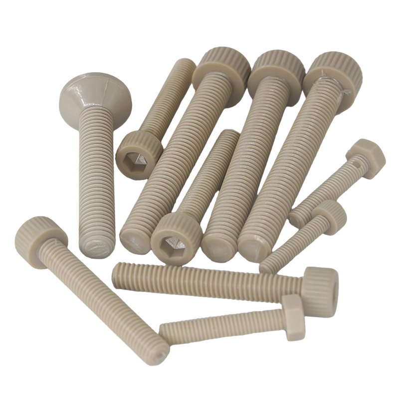 Engineering Plastics Maker Ptfe Insert Nuts Peek Screw Fastener