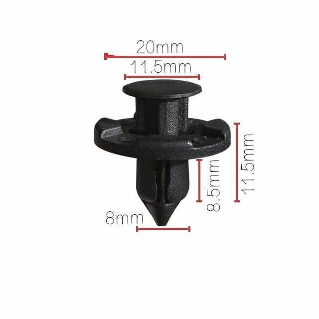 Universal Car Accessories Body Bumper Door Clip Black Push Type Retainer Auto Fastener Plastic Clips