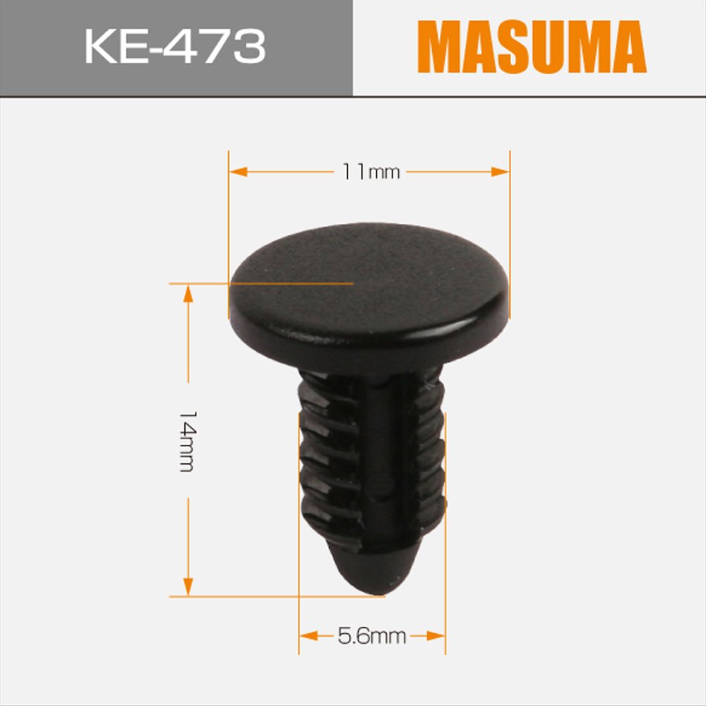 KE-473 MASUMA Auto Automotive Push Car Bumper Retainer Fastener Plastic Nylon Clip Rivets for TOYOTA Car