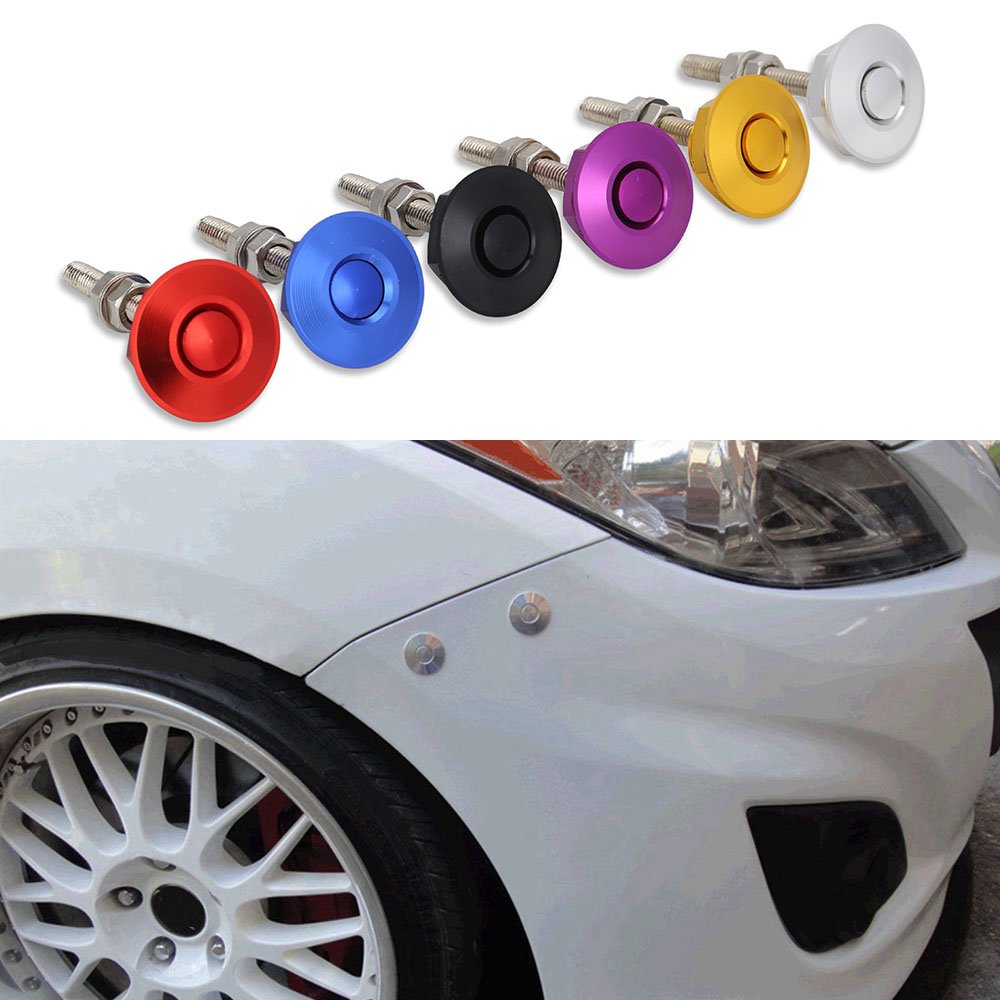 Universal Bumper Front Quick-Latch Push Button Quick Release Kit Hood Pin