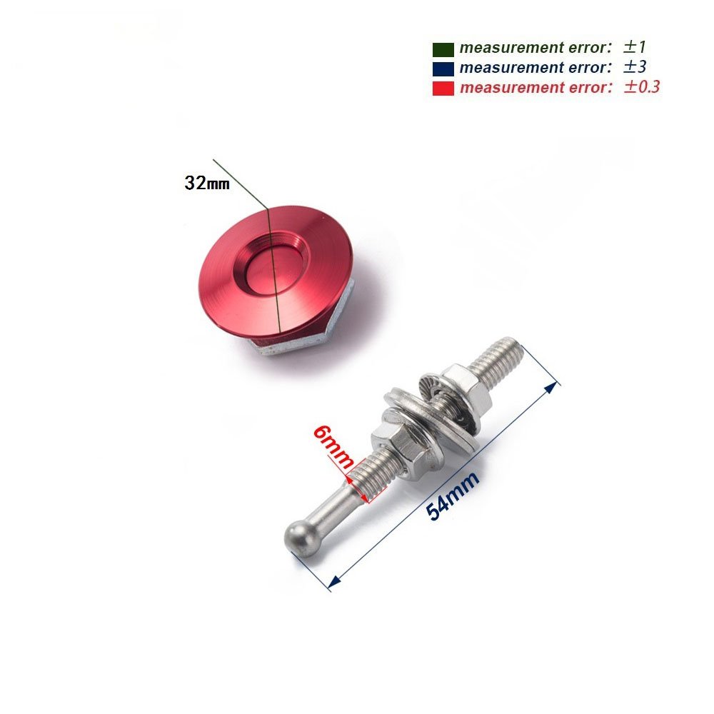 Universal Bumper Front Quick-Latch Push Button Quick Release Kit Hood Pin