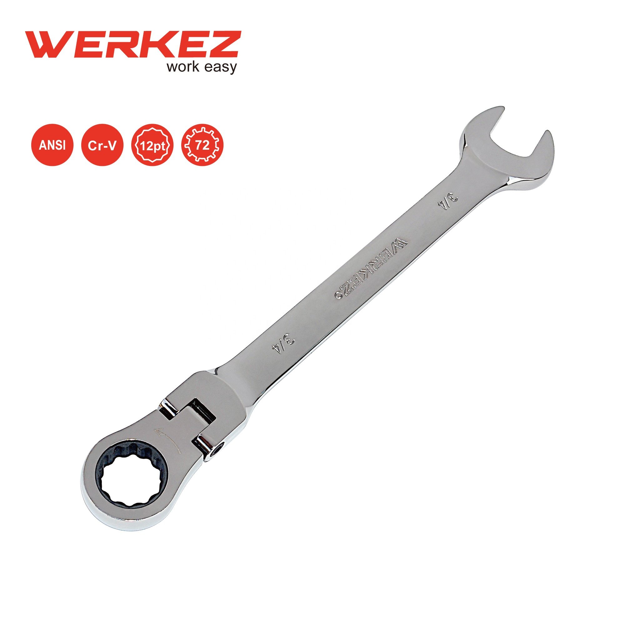 Professional 3/4\" 21mm Cr-V Combination Wrench Set Practical Adjustable for DIY Repairs Flexible Ratcheting Torque Wrench