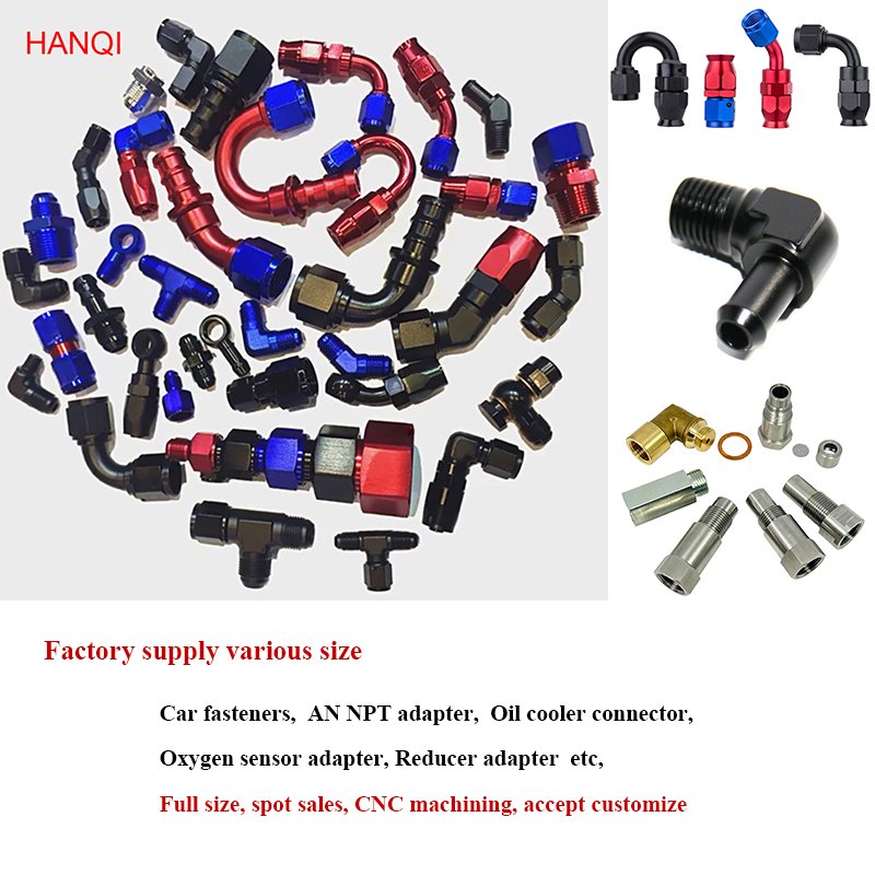 CNC Machining Car Fasteners AN6 AN10 3/8 Npt Swivel Joint HDPE Pipe Fitting Auto Connector Y Shape Oil Cooler Barb Fittings