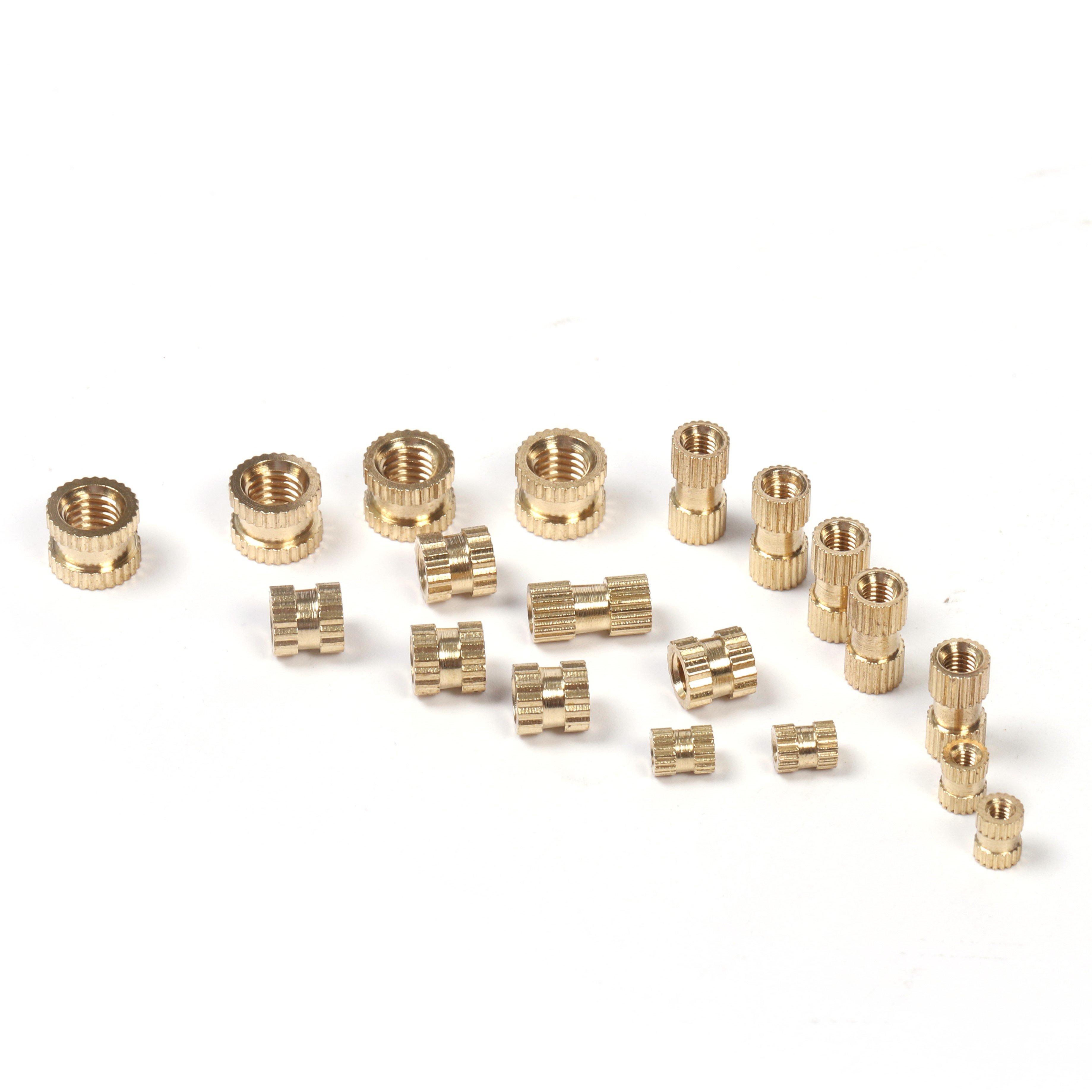 Hot Sales m1.2 m2 m2.5 m3 m4 m5 m6 m8 m10 m12 Manufacturer China Fastener Technical Brass Knurled Nut Inserts