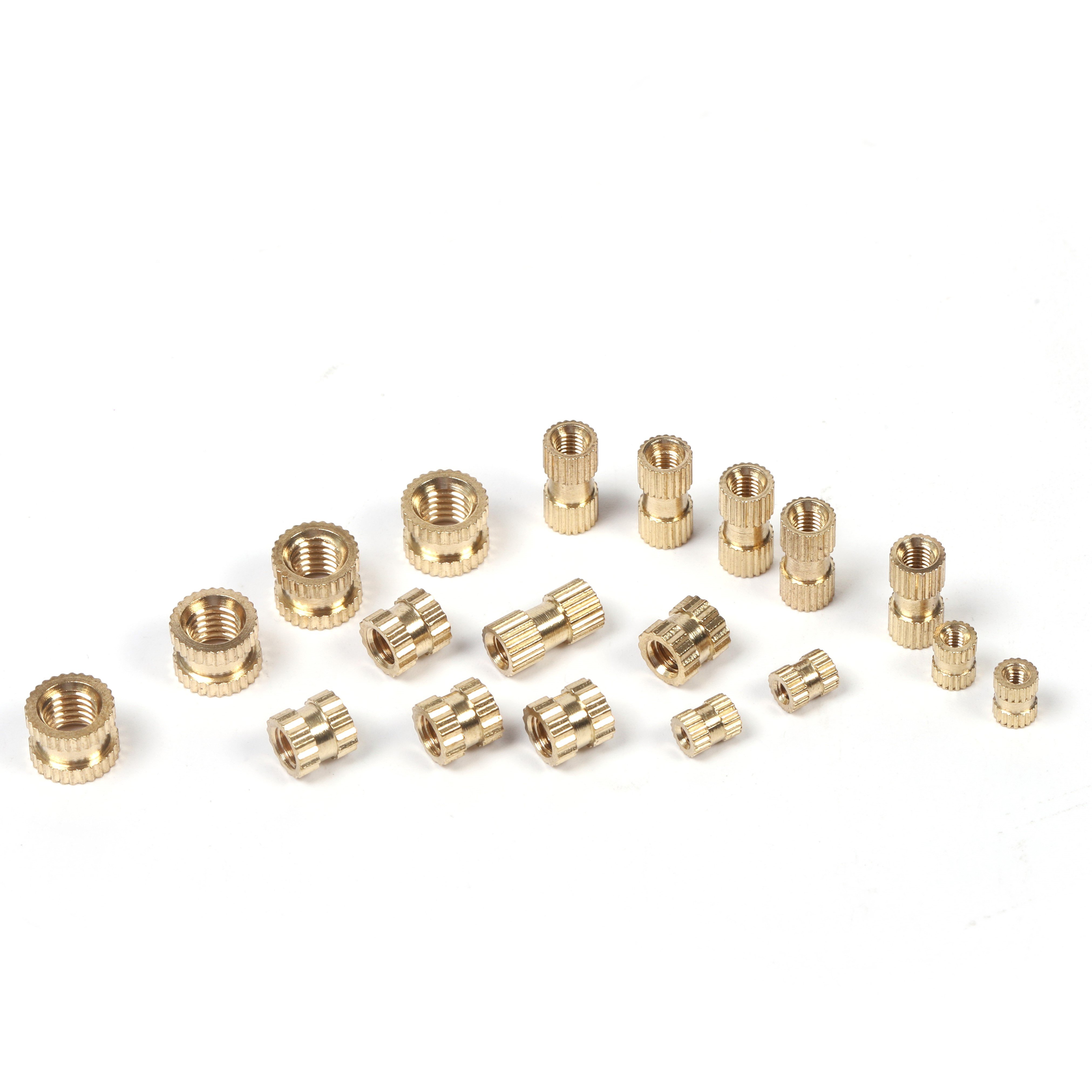 Hot Sales m1.2 m2 m2.5 m3 m4 m5 m6 m8 m10 m12 Manufacturer China Fastener Technical Brass Knurled Nut Inserts