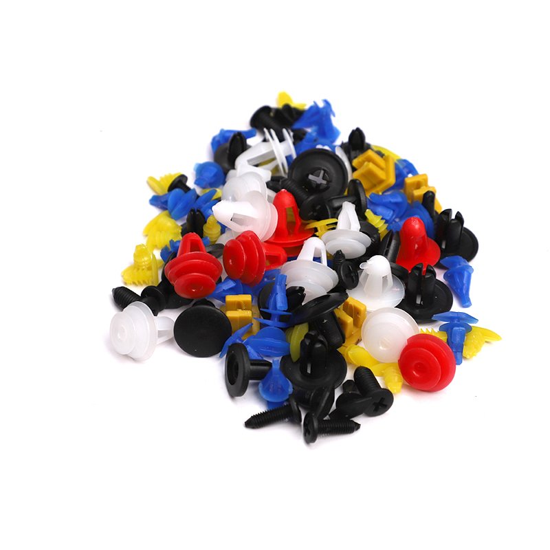 100PCS Mixed Auto Bumper Fastener Vehicle Clips Retainer Fastener Rivet Door Panel Fender Liner Universal Fit for toyota Honda