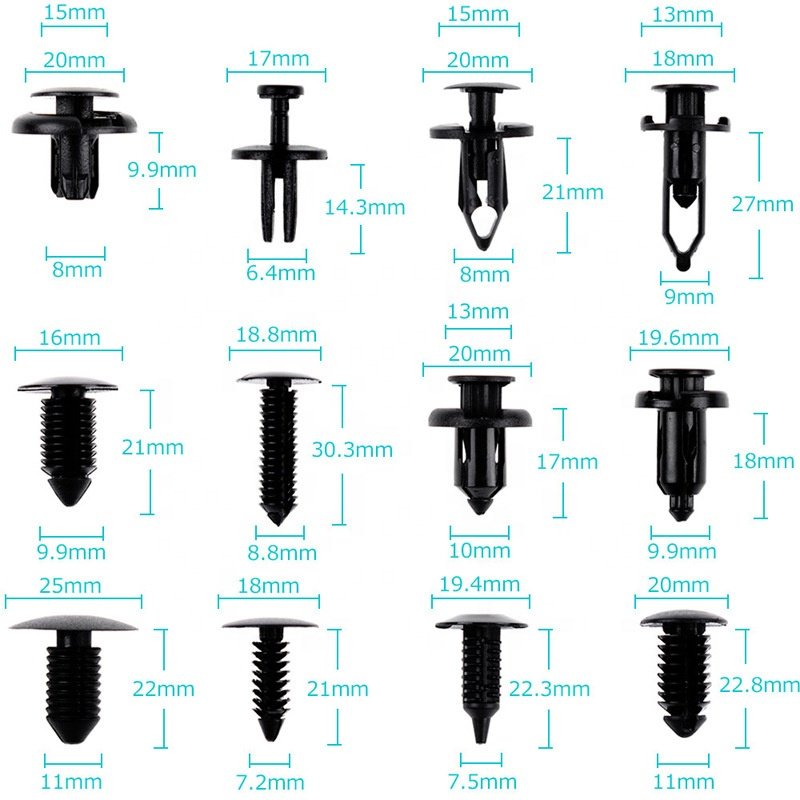 240pcs Hot Sales Boxed Plastic Fasteners Rear Bumper Fender Fastener Clips for Automobile