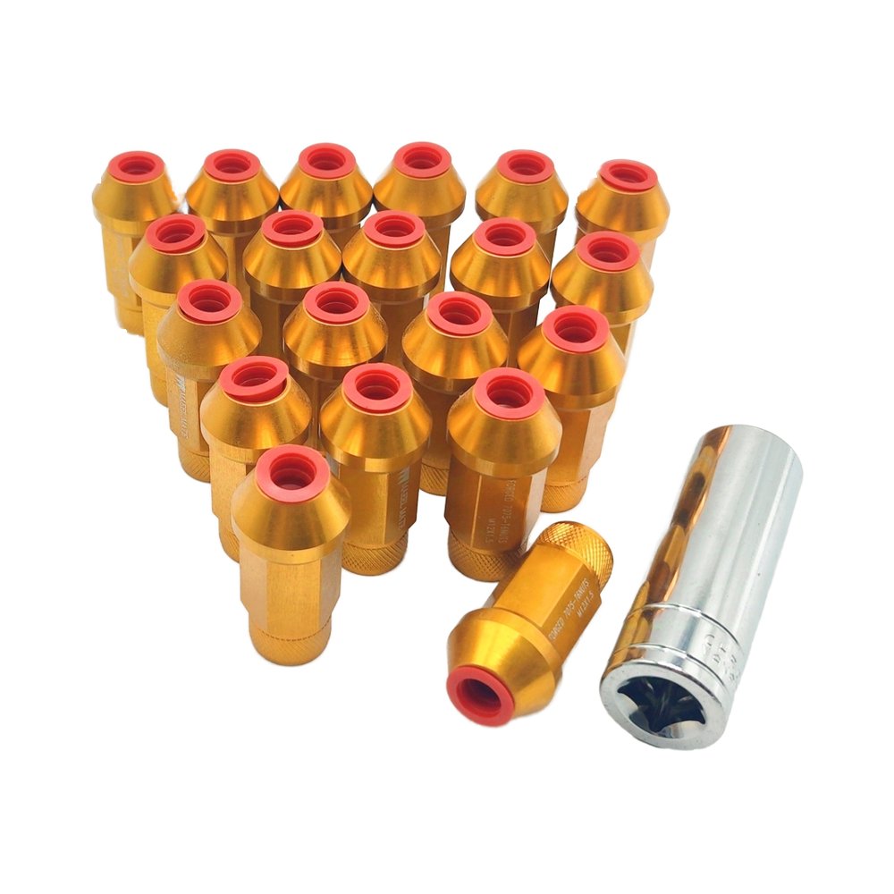 Wholesale New Condition M12x1.5 Golden Modified Iron Car Wheel Nut for Toyota Mitsubishi Honda 16+4 Modified Car Nut
