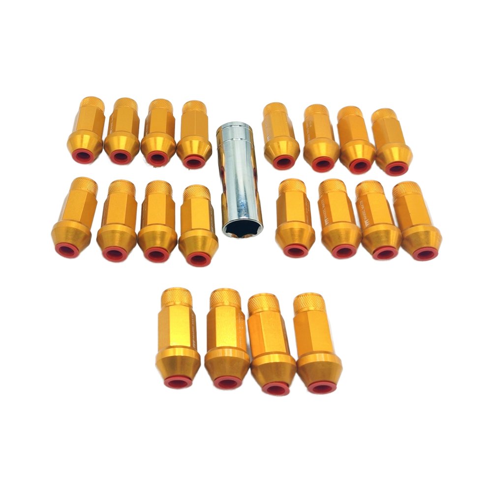 Wholesale New Condition M12x1.5 Golden Modified Iron Car Wheel Nut for Toyota Mitsubishi Honda 16+4 Modified Car Nut