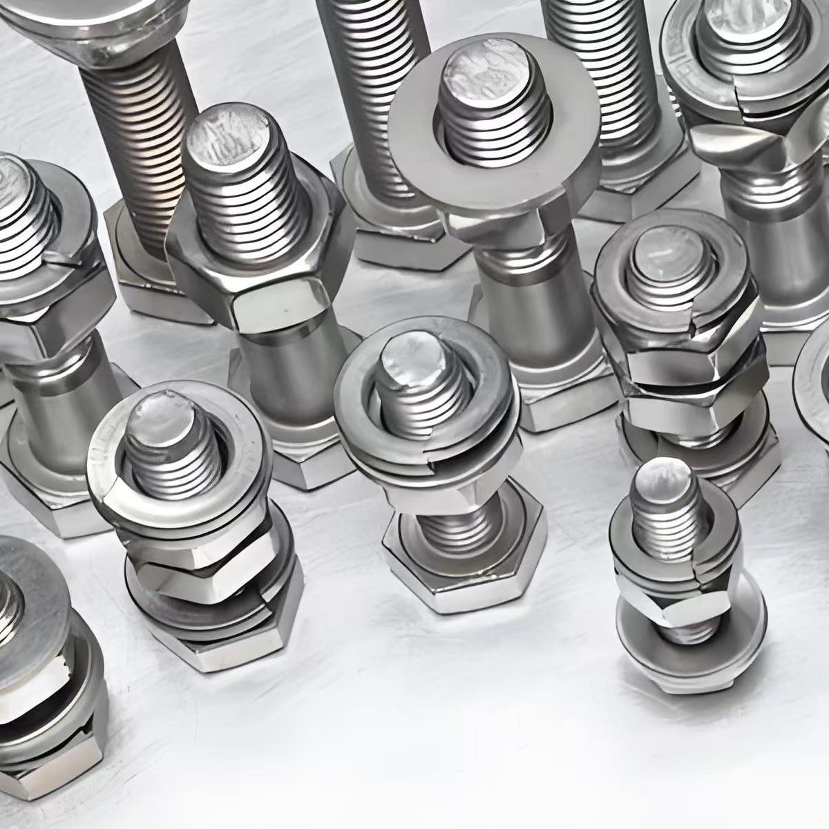 WAKAMASTU OEM ODM Stainless Steel Hex Flange Bolt with Fastener Auto Nut Grade M38 M26 Screw Spring Washer Pipe Fittings