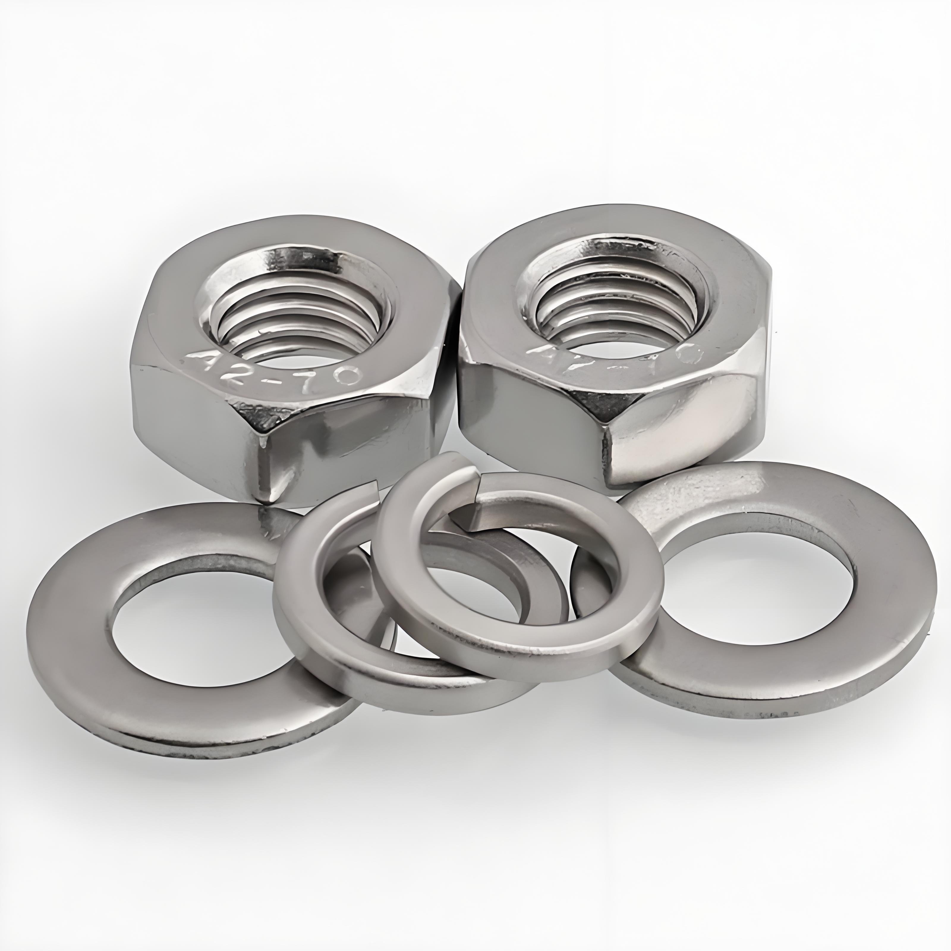WAKAMASTU OEM ODM Stainless Steel Hex Flange Bolt with Fastener Auto Nut Grade M38 M26 Screw Spring Washer Pipe Fittings