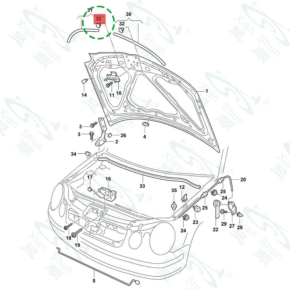 Manufacturer Supply Genuine VW Fit For Volkswagen SEAT Caravelle Jetta Corrado Seal Audi 251823717 Clip Auto Fasteners and Clips