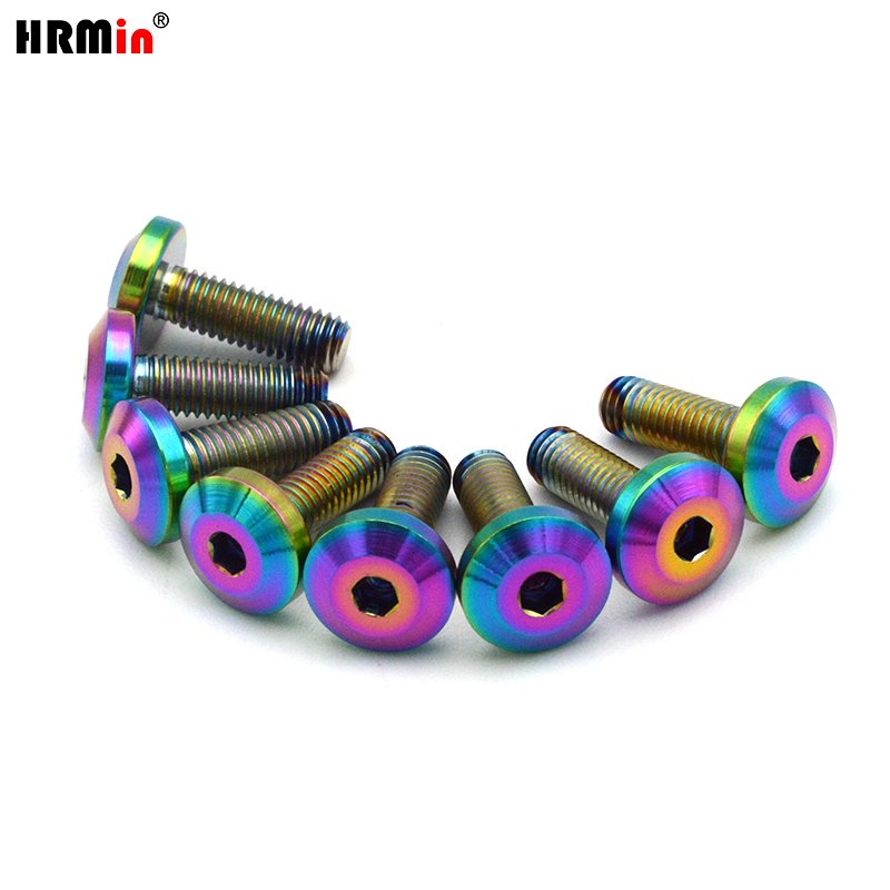 HRMin Gr.5 Titanium Alloy Ti-6Al-4V Allen Head Bolts Screw Fastener for Automobile Vehicle Car Steering Wheel
