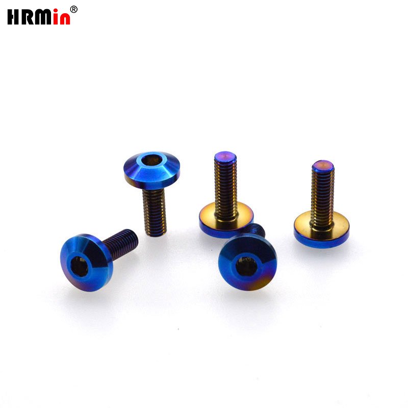 HRMin Gr.5 Titanium Alloy Ti-6Al-4V Allen Head Bolts Screw Fastener for Automobile Vehicle Car Steering Wheel