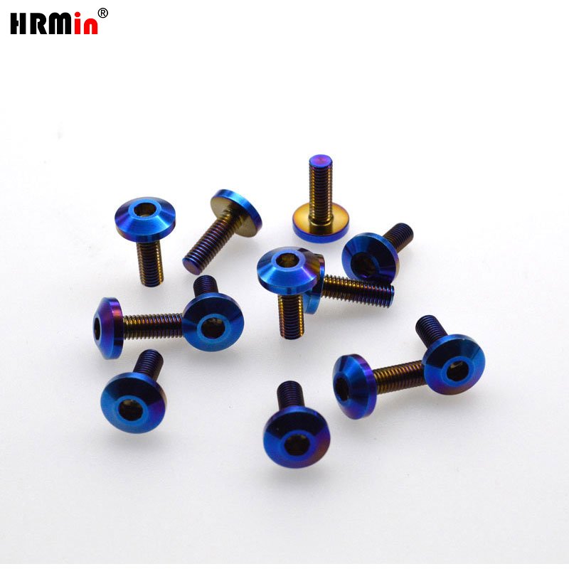 HRMin Gr.5 Titanium Alloy Ti-6Al-4V Allen Head Bolts Screw Fastener for Automobile Vehicle Car Steering Wheel