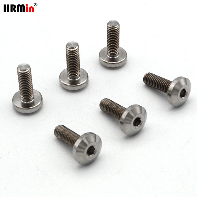 HRMin Gr.5 Titanium Alloy Ti-6Al-4V Allen Head Bolts Screw Fastener for Automobile Vehicle Car Steering Wheel