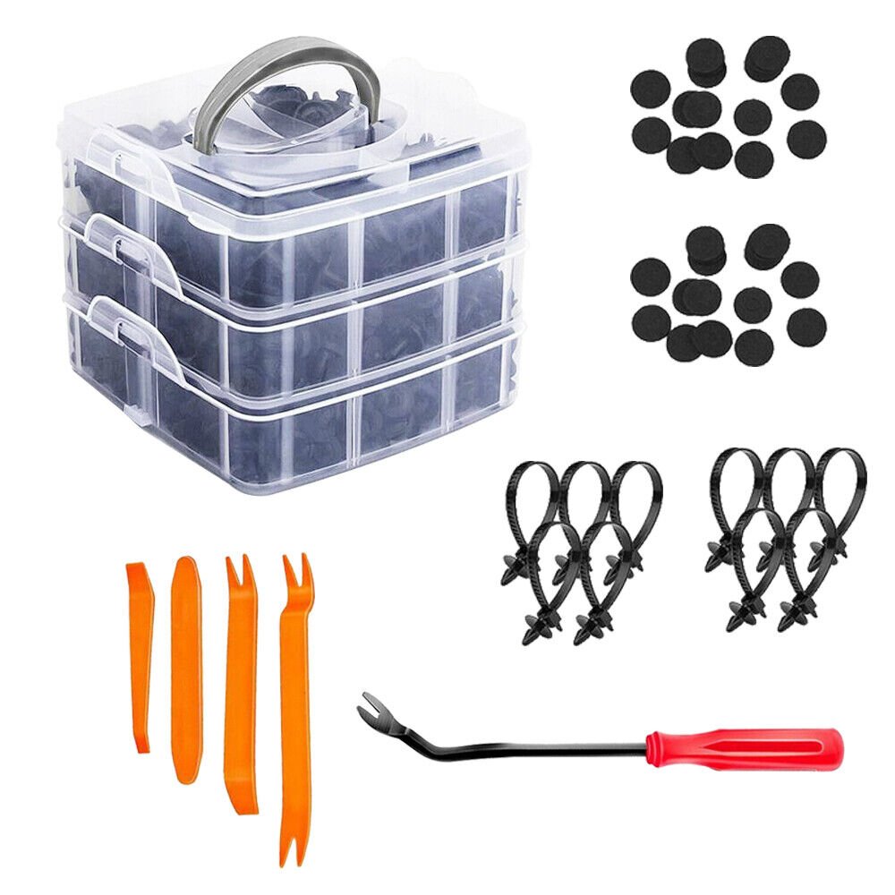 665PCS Car Body Plastic Auto Fasteners Push Trim Clips Pin Rivet Bumper Kits