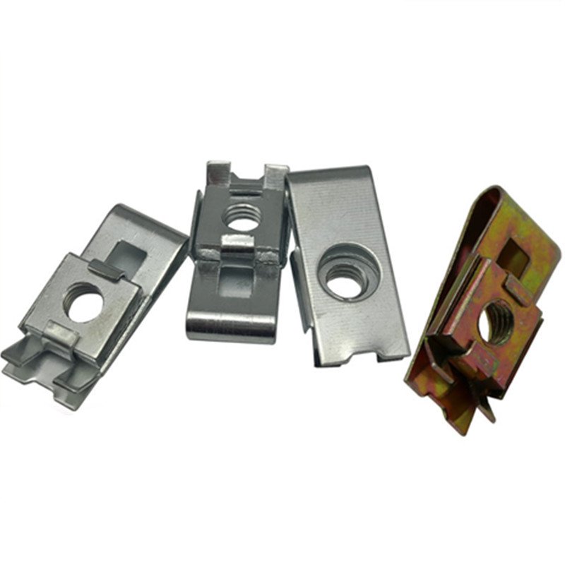 Customized Carbon Steel Auto Spring Clip On Speed Nut M6 M8 U Nut Bumper Clips File Fastener Automotive U-Nuts