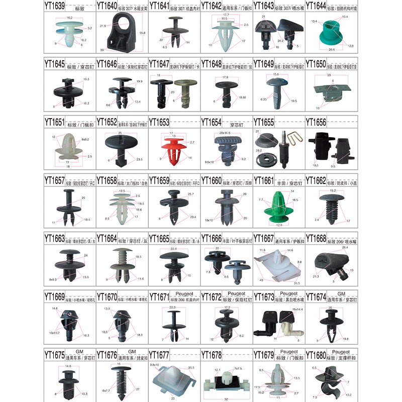 Car Retainer Clips Plastic Fasteners Auto Fastener Car Clips Rivet Plastic Rivet Car Nylon Clips