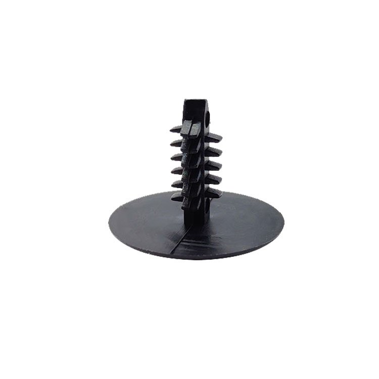 Black Plastic Auto Fastener Pine Tree Shaped Rivets For Fixing Plate Components
