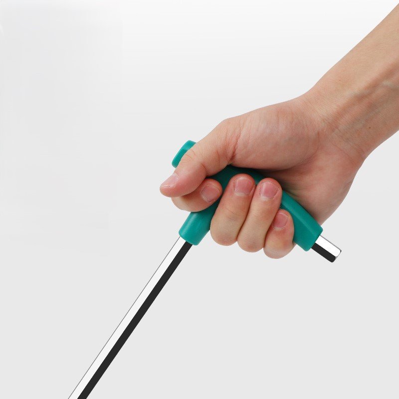 OEM High Quality T-Shaped Hex Wrench Set Plastic Handle Chrome Sizes 3mm 4mm 5mm 6mm 8mm Metric Screwdrivers Allen Wrenches