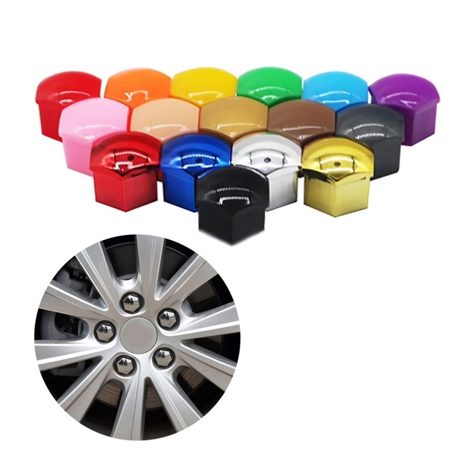 Wheel Bolt Caps Car Hubcaps Bolts Parts Wheel Accessories Auto Fasteners Rim Cover Tyre Wheel Bolt Cap