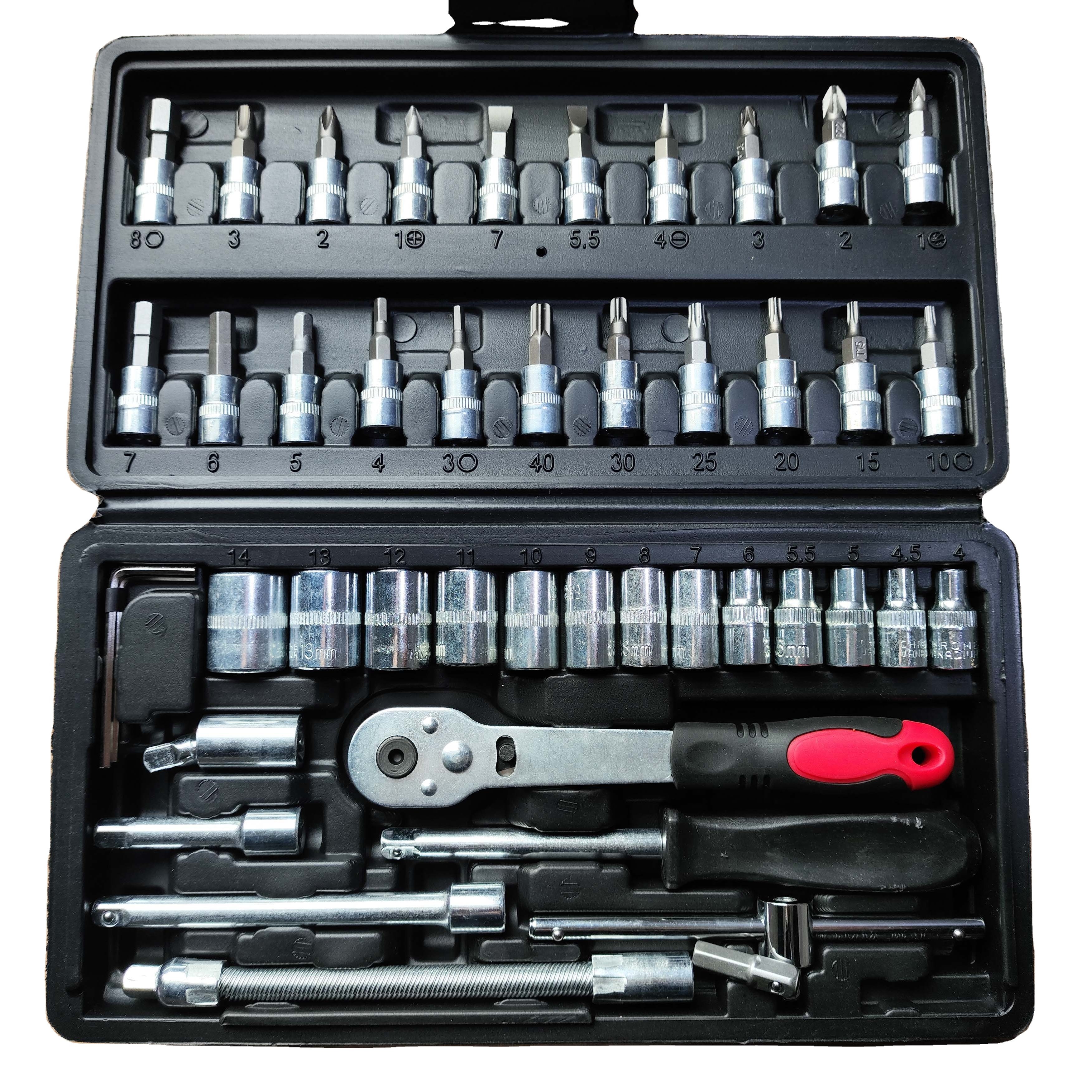 53 Piece Professional Auto Repair High Quality High Strength Kit Hardware Tool Set Durable and Long-lasting