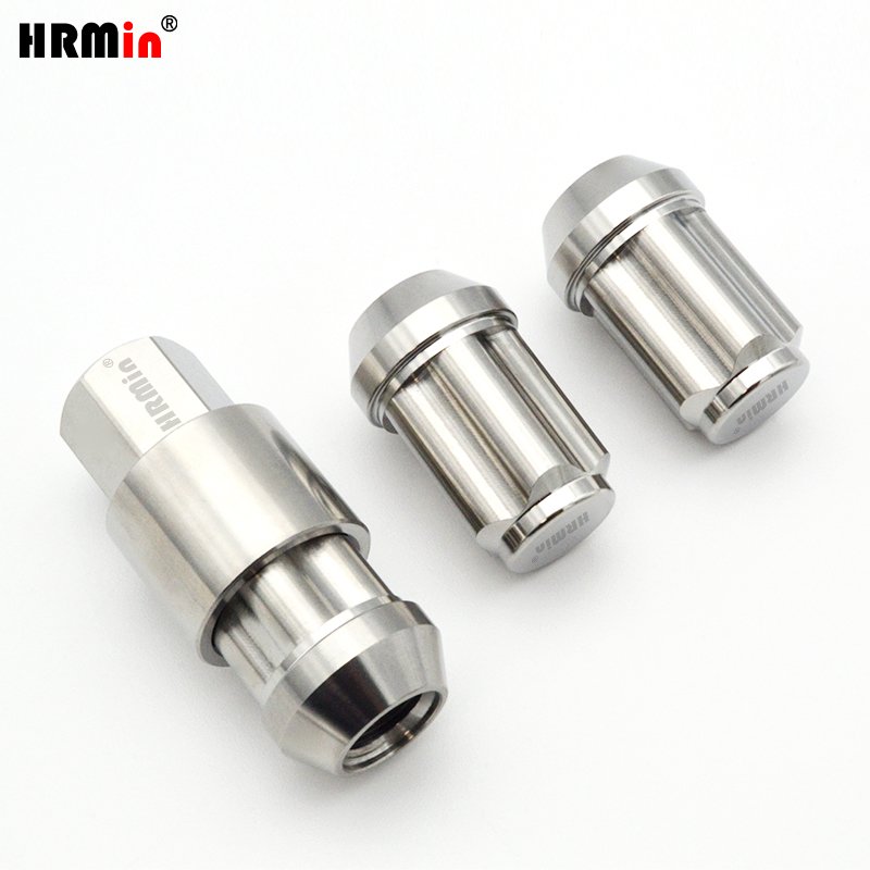 HRMin 10.9 Grade High Quality Gr.5 Titanium Anti-theft 60 Degree Cone Seat Close End Natural Color Titanium Nut Wheel Nut Lug