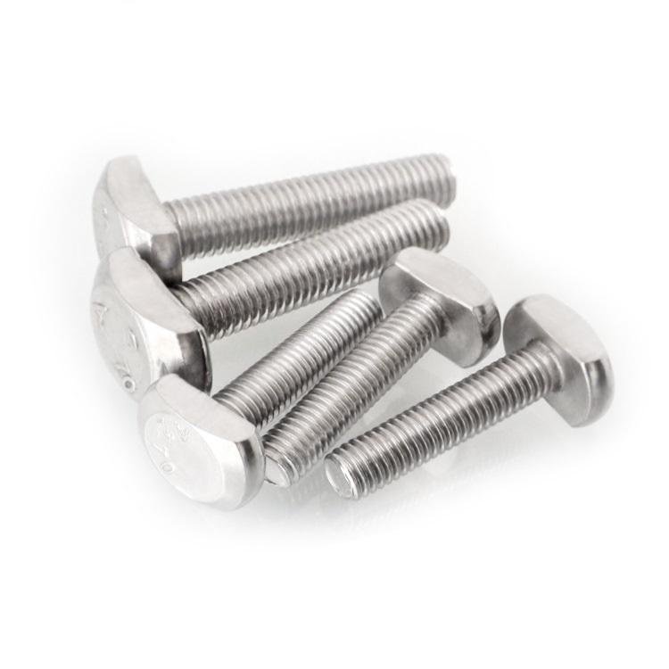OEM ODM Customized Grade 4.8 8.8 10.9 Stainless Steel T Slot Bolt M3 M4 M6 Fasteners Bolts Metal Square T Head Bolts