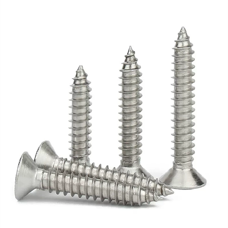 stainless steel carbon steel self tapping Hexagonal flat countersunk head wood screw self drilling drywall Furniture screws