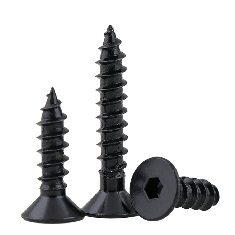 stainless steel carbon steel self tapping Hexagonal flat countersunk head wood screw self drilling drywall Furniture screws