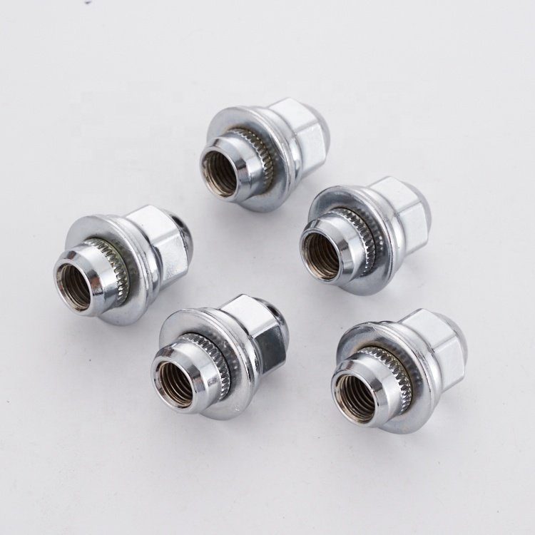 Best Selling Silver Steel Wheel Nuts Round Fastening Durable Lock Nuts Tire Accessories Wheel Nuts for Mitsubishi