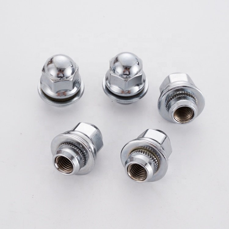 Best Selling Silver Steel Wheel Nuts Round Fastening Durable Lock Nuts Tire Accessories Wheel Nuts for Mitsubishi