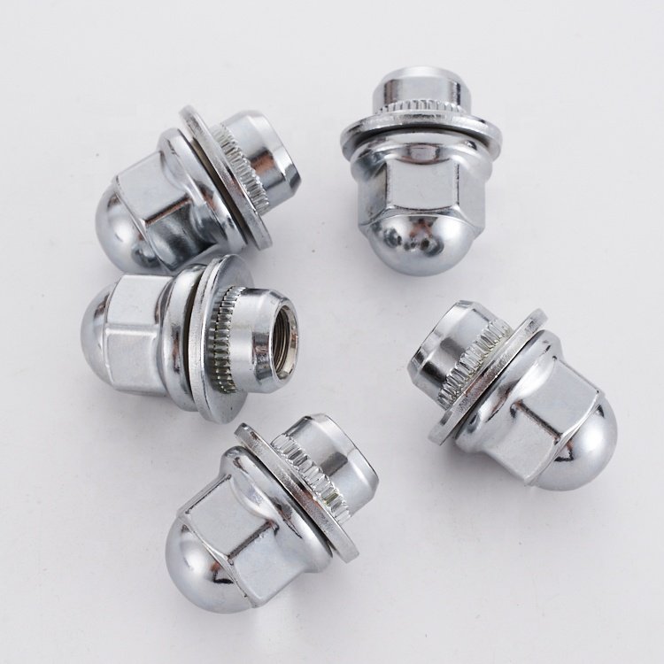 Best Selling Silver Steel Wheel Nuts Round Fastening Durable Lock Nuts Tire Accessories Wheel Nuts for Mitsubishi