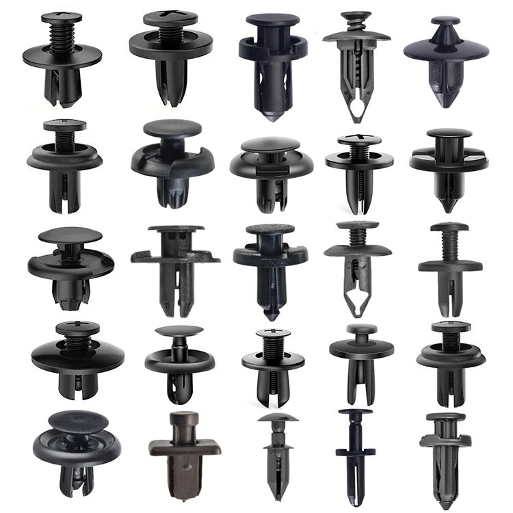 Plastic Rivets Fasteners Car Bumper Fender Black Rivet Trim Clip Rivet Fender Auto Fixing Clips