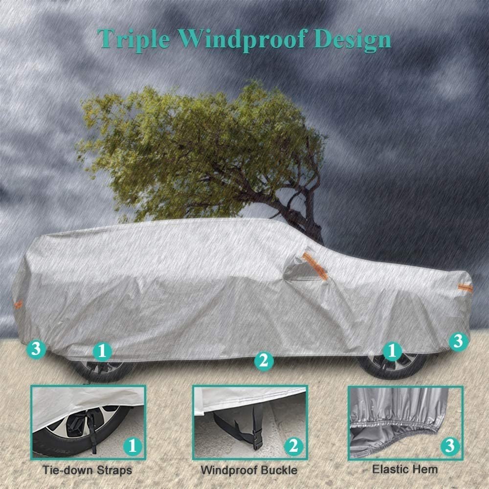 Factory Print Waterproof SUV Covers Outdoor Parking SUV Car Cover Side Door Opening All Season SUV Full Body Covers