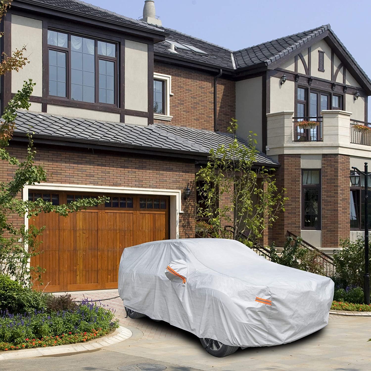 Factory Print Waterproof SUV Covers Outdoor Parking SUV Car Cover Side Door Opening All Season SUV Full Body Covers