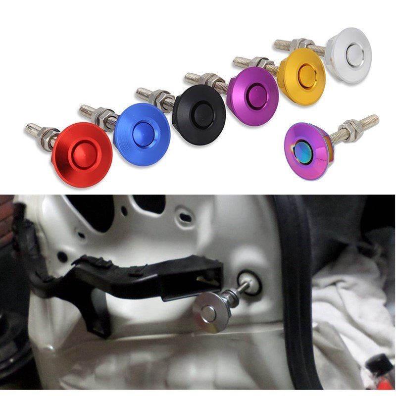 Bumper Quick Release Fastener ,Racing Engine Bonnet Aluminum Push Button Billet Hood Latch Pin Kit