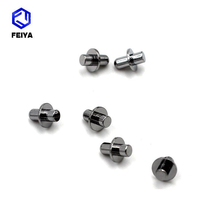 Precision Mini Brass Chrome Plated Step Dowel Pin 2mm Small Fastener