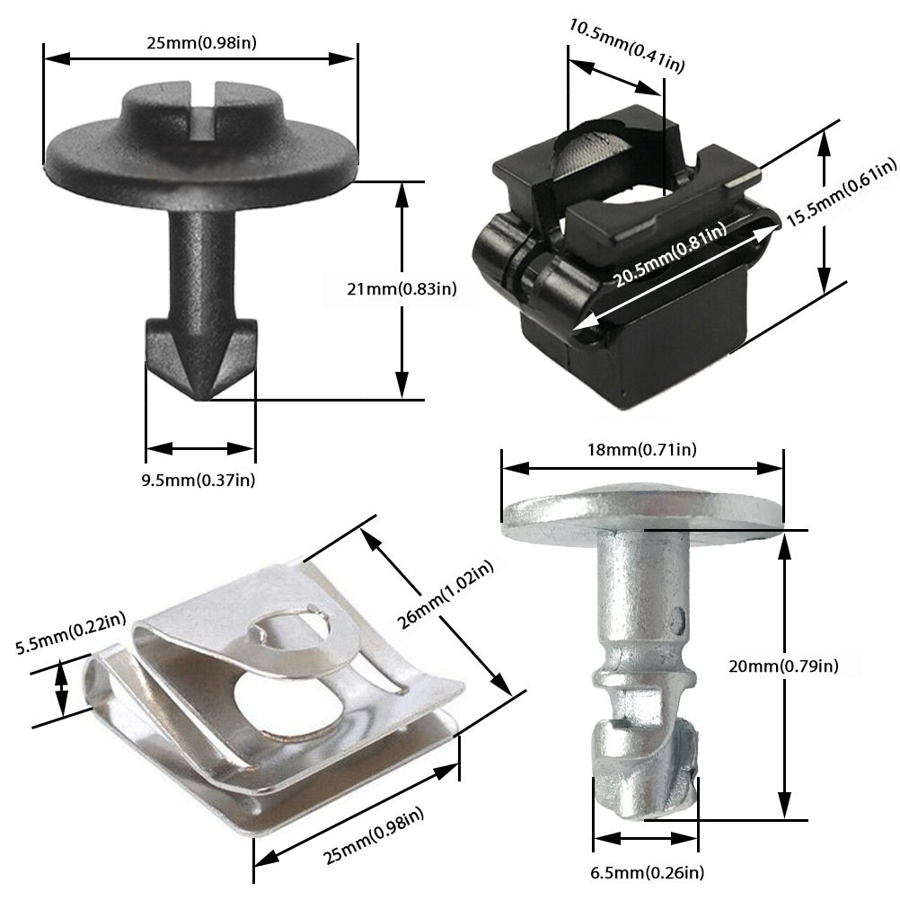 High Quality Plastic Under Engine Cover Clip Wheel Arch Nut for Skoda for Audi for VW 4A0805163