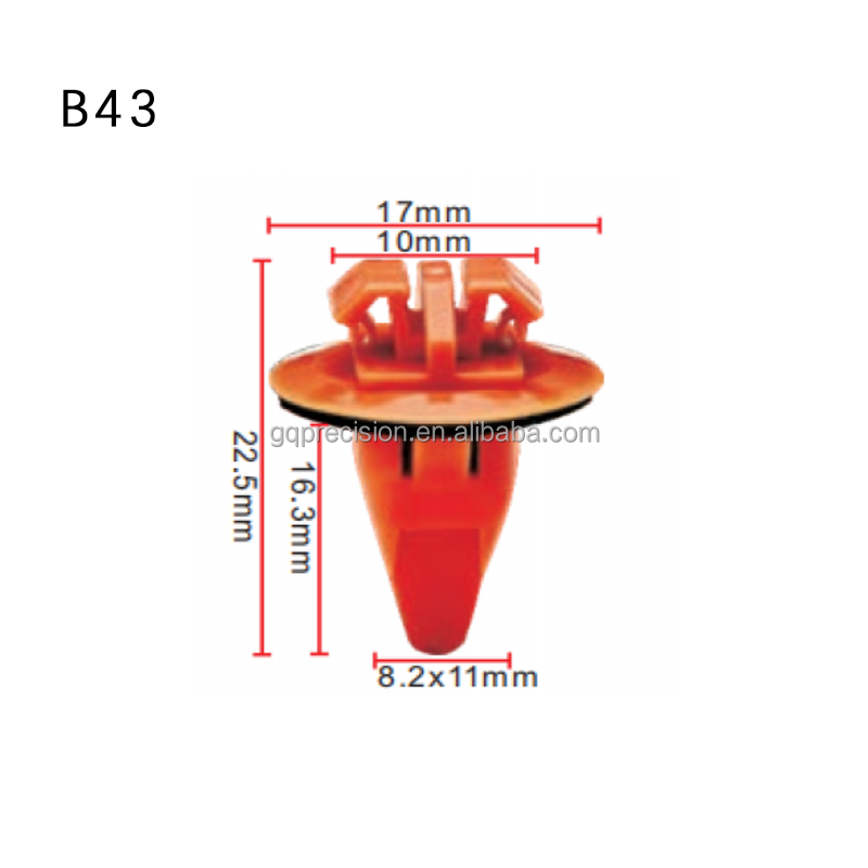 B43 Nylon Plastic Push Rivet Snap Rivet
