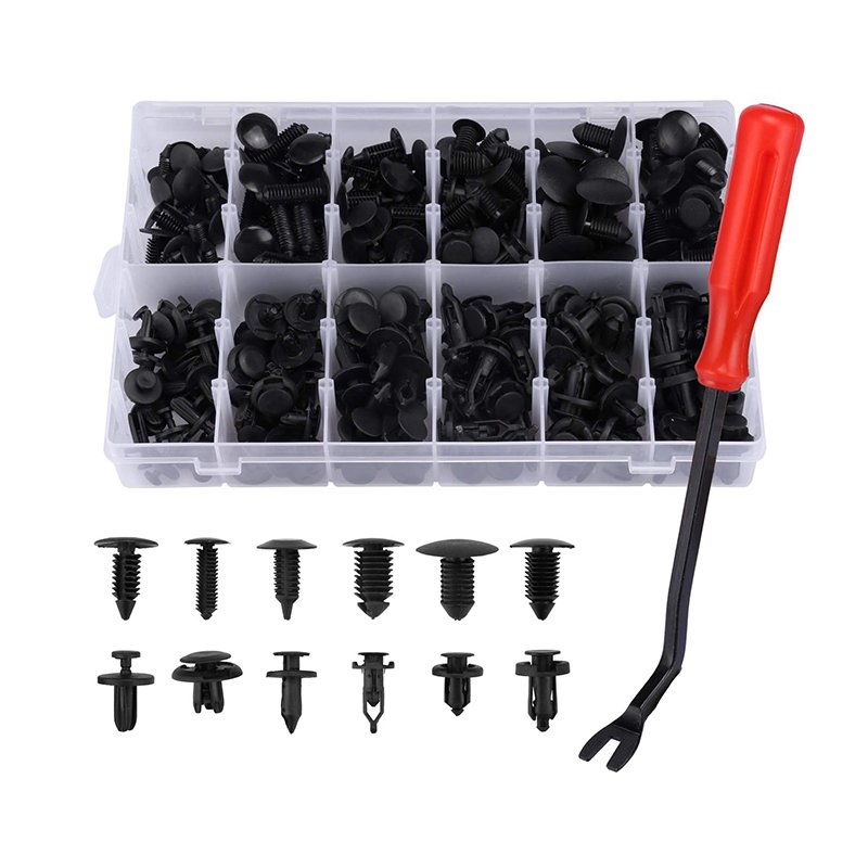 240Pcs Car Retainer Clips Kit Most Popular Sizes Auto Push Pin with Foam Cable Ties and Fasteners Remover