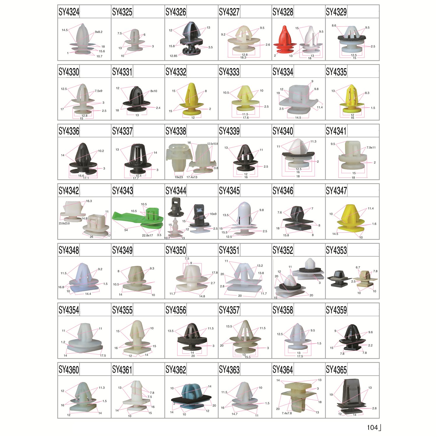 tiypeor strong automotive metal fasteners and clip plastic fasteners fo car