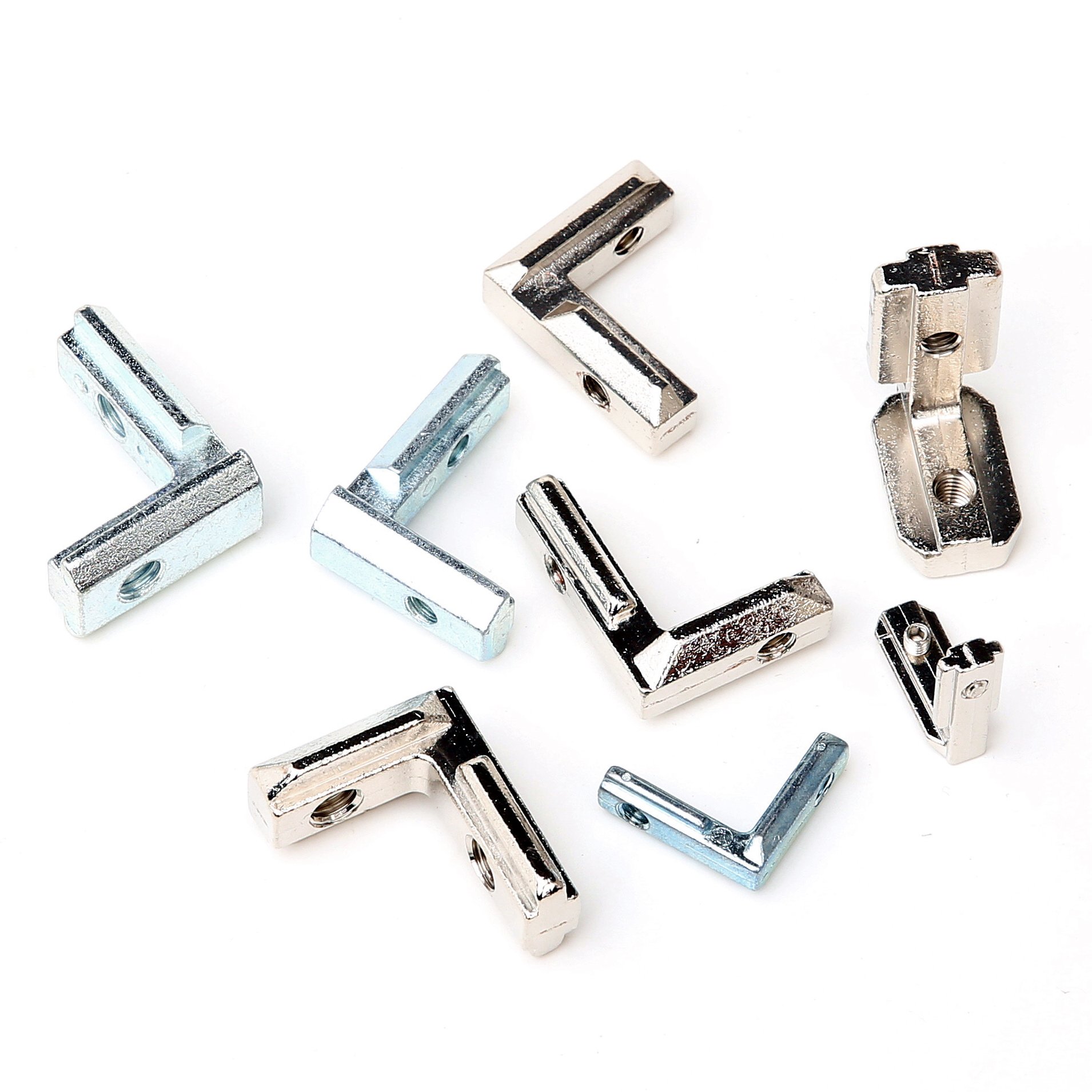 Zinc Alloy DIN GB Angle Groove Connector Aluminum Profile 20/30/40/45 Embedded Angle Groove Fitting L Shape Corner Connector