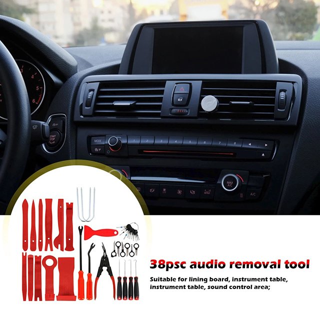 Car Upholstery Repair Auto Clip Pliers Fastener Remover Pry Trim Removal Tool Kit for Car Audio Dash Door Panel Window Molding