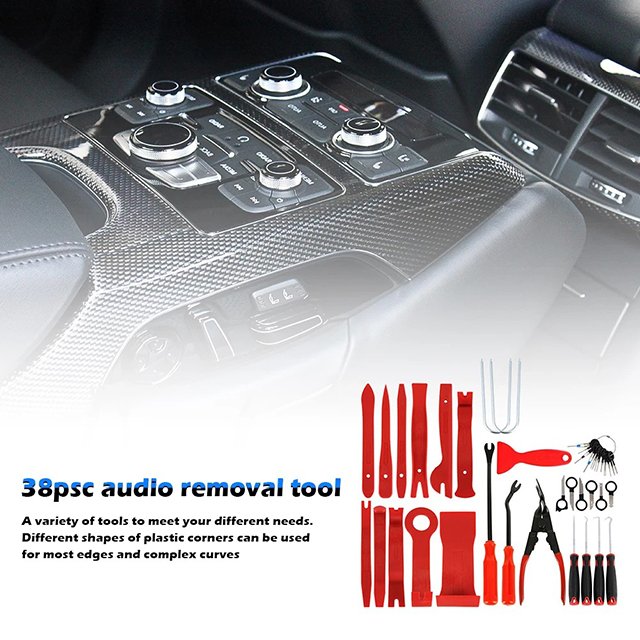 Car Upholstery Repair Auto Clip Pliers Fastener Remover Pry Trim Removal Tool Kit for Car Audio Dash Door Panel Window Molding